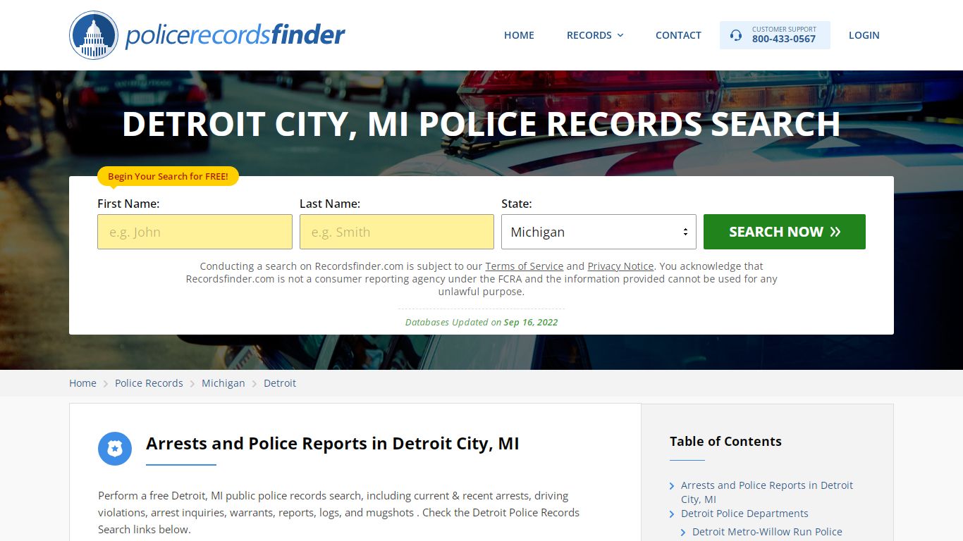 Detroit, Lamar County, MI Police Reports & Police Department Records